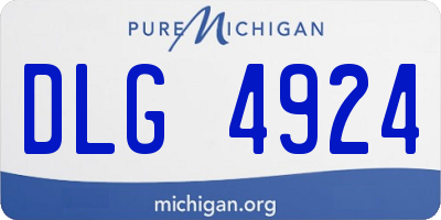 MI license plate DLG4924