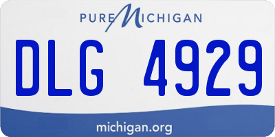 MI license plate DLG4929