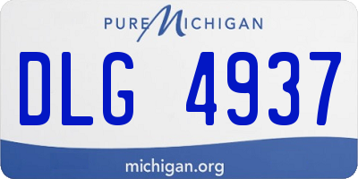MI license plate DLG4937