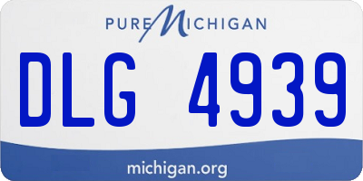 MI license plate DLG4939