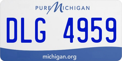 MI license plate DLG4959