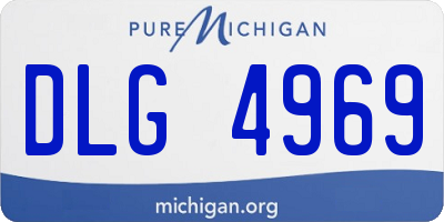 MI license plate DLG4969