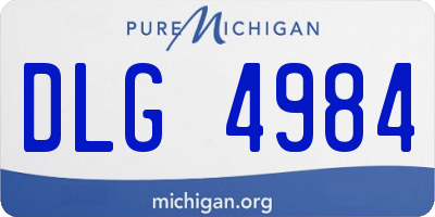 MI license plate DLG4984