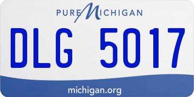 MI license plate DLG5017
