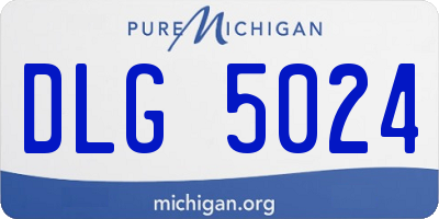 MI license plate DLG5024
