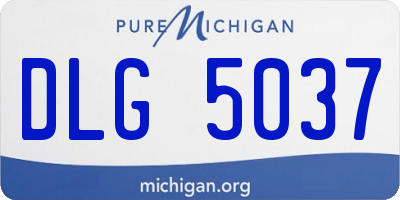 MI license plate DLG5037