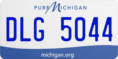 MI license plate DLG5044