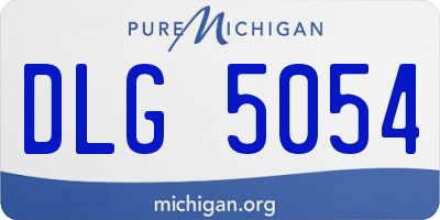 MI license plate DLG5054
