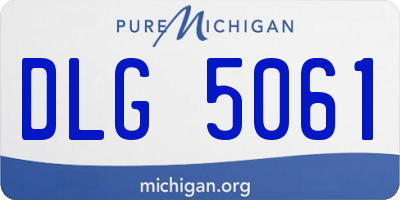 MI license plate DLG5061
