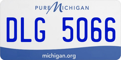 MI license plate DLG5066