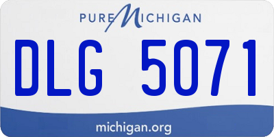 MI license plate DLG5071