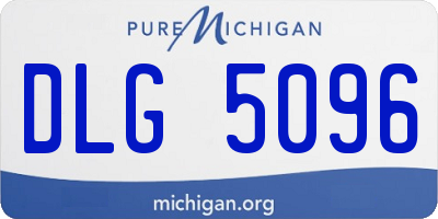 MI license plate DLG5096