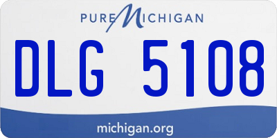 MI license plate DLG5108