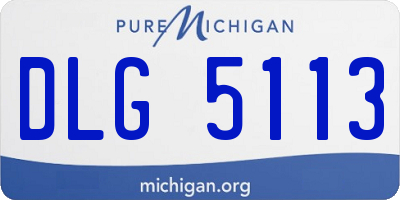 MI license plate DLG5113