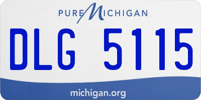 MI license plate DLG5115