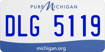 MI license plate DLG5119