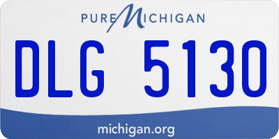 MI license plate DLG5130