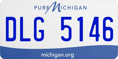 MI license plate DLG5146