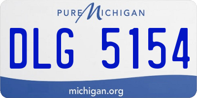 MI license plate DLG5154