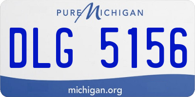 MI license plate DLG5156