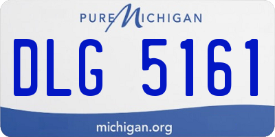 MI license plate DLG5161
