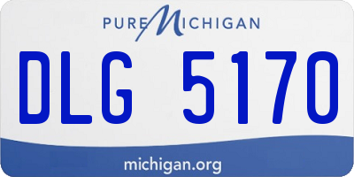 MI license plate DLG5170