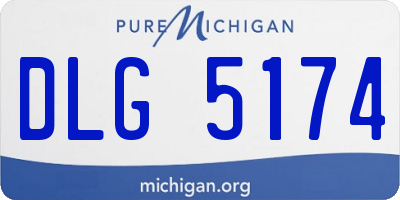 MI license plate DLG5174