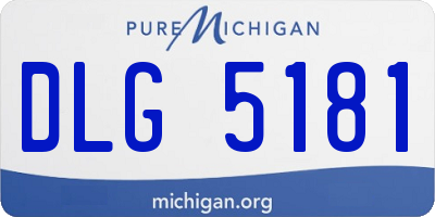 MI license plate DLG5181