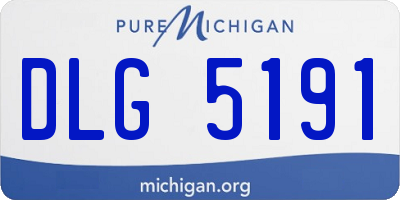 MI license plate DLG5191