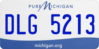 MI license plate DLG5213