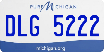 MI license plate DLG5222