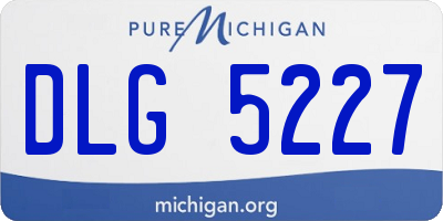 MI license plate DLG5227