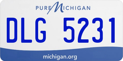 MI license plate DLG5231