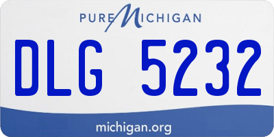 MI license plate DLG5232