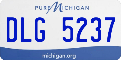 MI license plate DLG5237