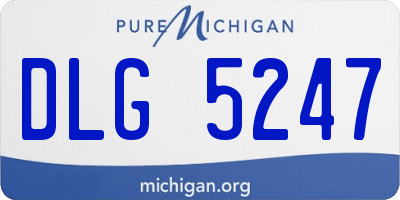 MI license plate DLG5247