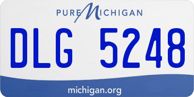 MI license plate DLG5248