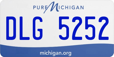 MI license plate DLG5252