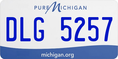 MI license plate DLG5257
