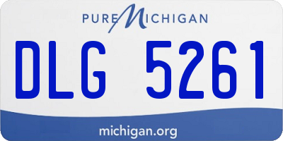MI license plate DLG5261