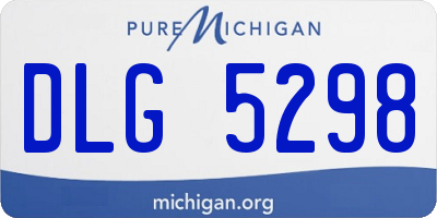 MI license plate DLG5298