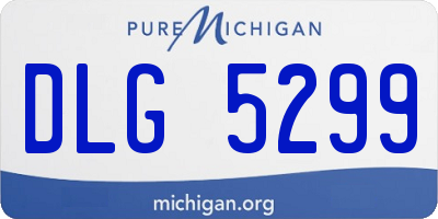 MI license plate DLG5299