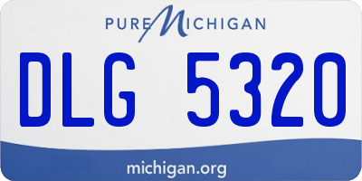 MI license plate DLG5320