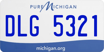 MI license plate DLG5321