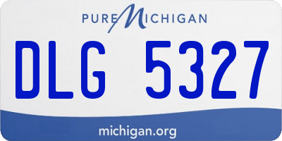 MI license plate DLG5327