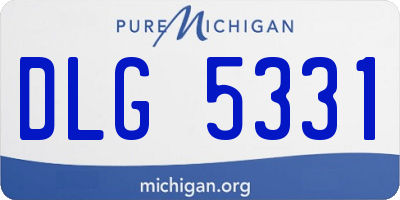 MI license plate DLG5331