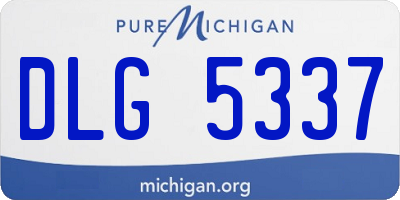 MI license plate DLG5337