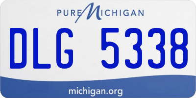 MI license plate DLG5338