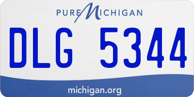 MI license plate DLG5344