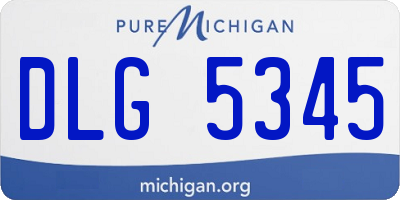 MI license plate DLG5345